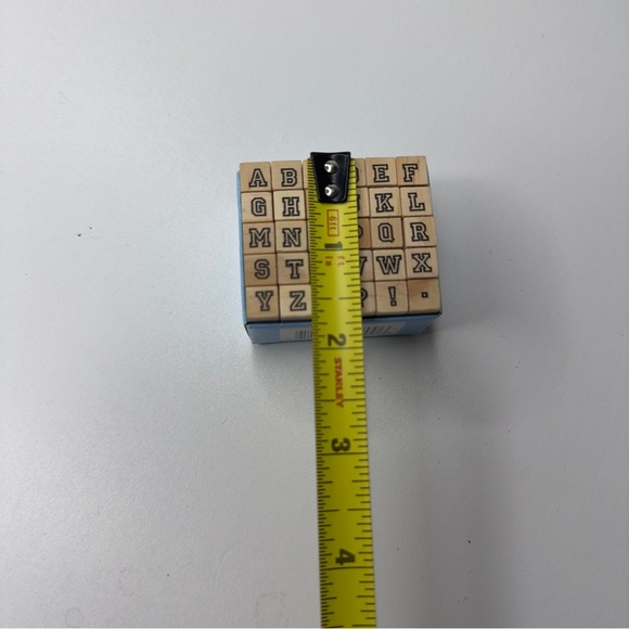 Alphabet Wooden Stamp Set Wood Letters English Language Arts Crafting Crafts NEW - Picture 3 of 10